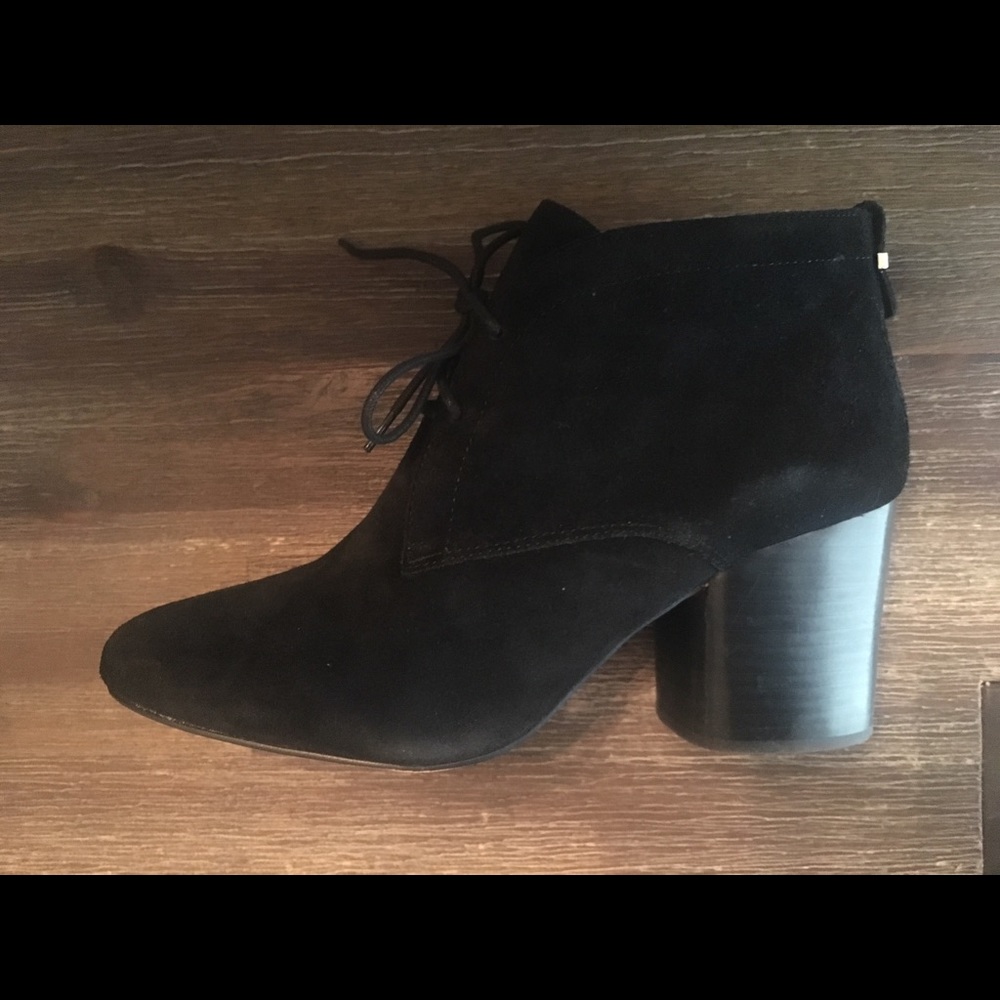 French Connection Dinah Lace up suede booties